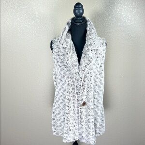 Vine Street Apparel Cream and Brown Textured Vest